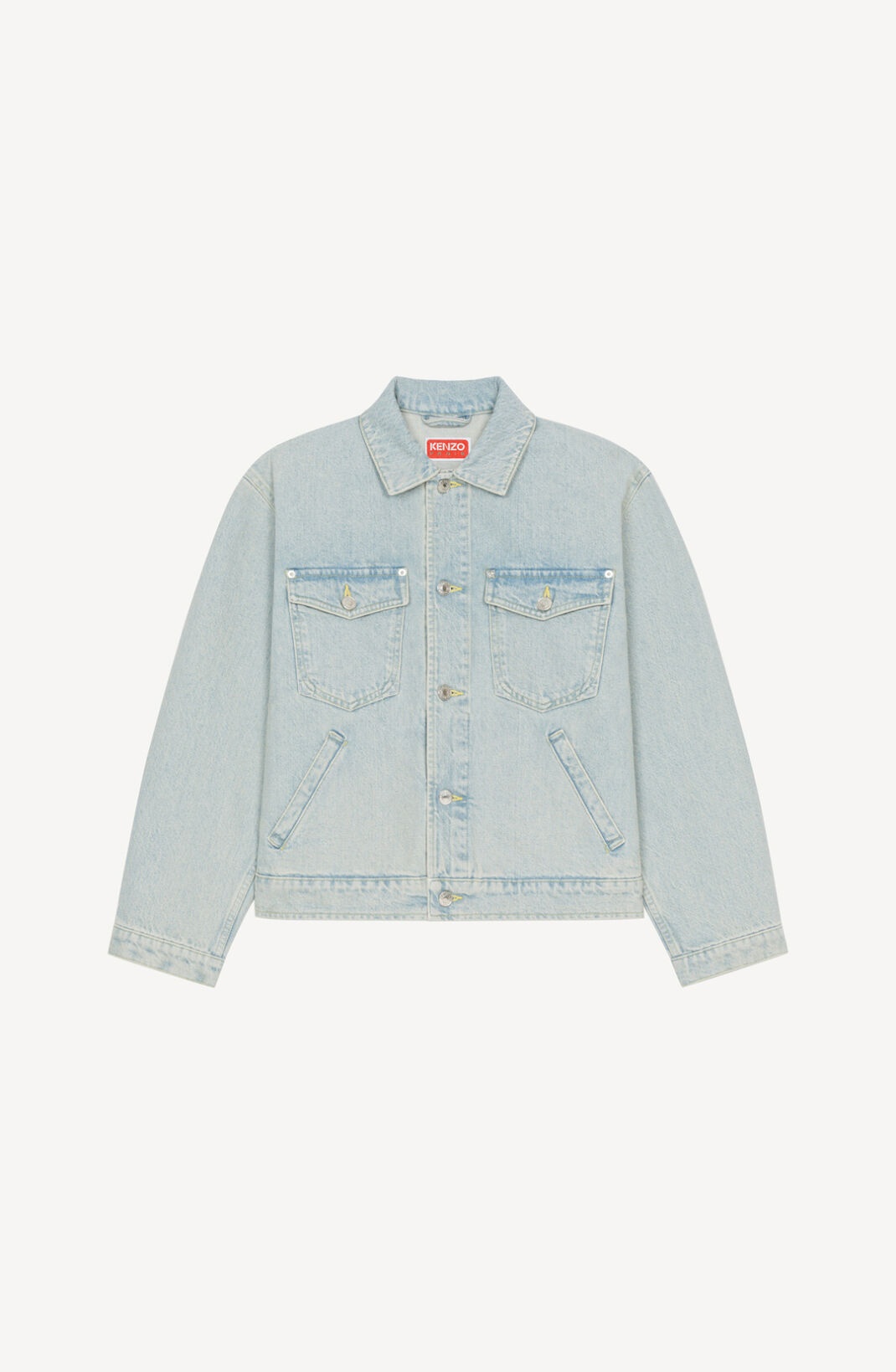 'BOKE FLOWER' embroidered denim trucker jacket - 1