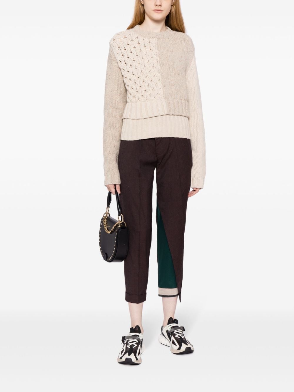 asymmetric cropped trousers - 4
