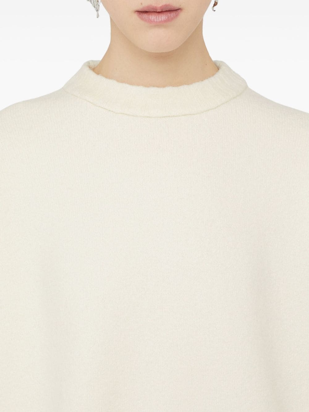 frayed-edge fine-knit jumper - 5