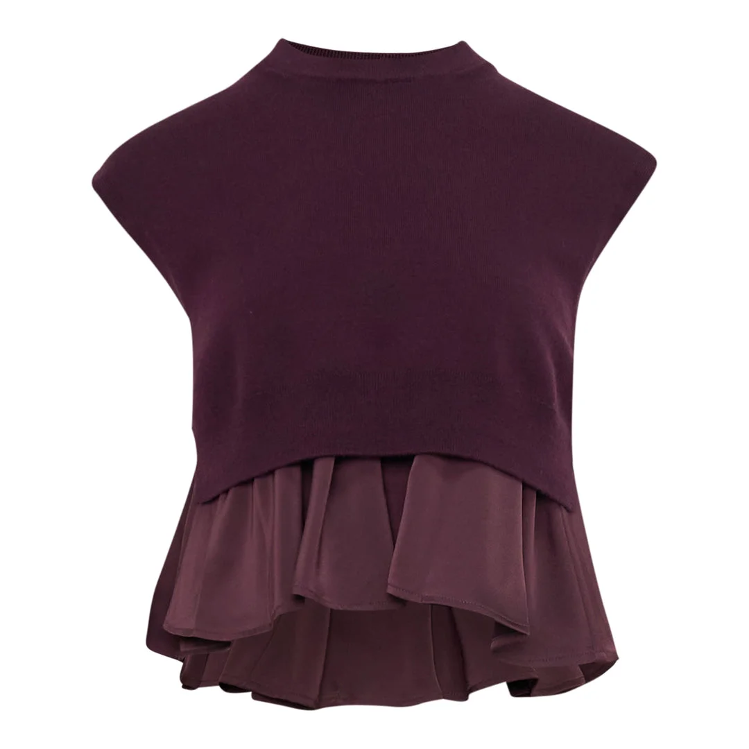 Ultrafine Merino Tank With Twill - 1