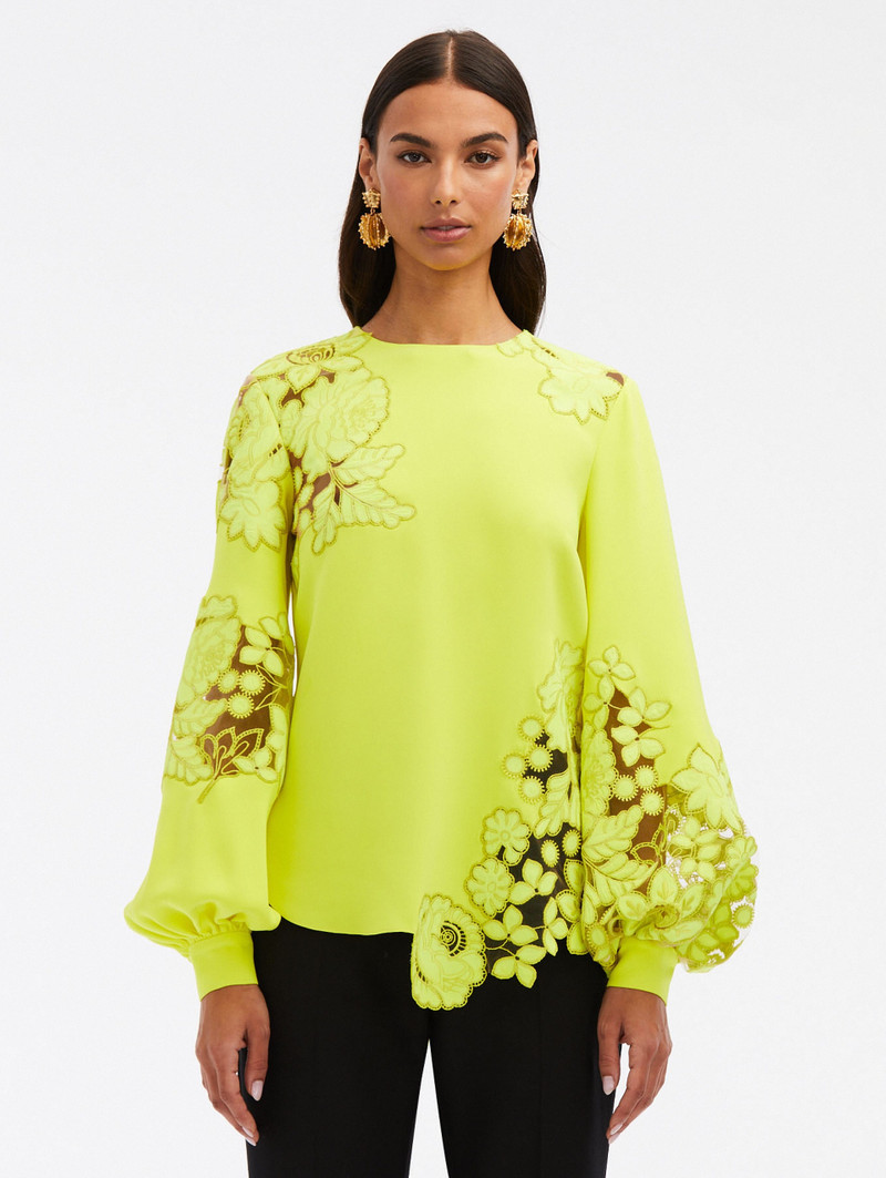 MIXED BOTANICAL EMBROIDERED BLOUSE 1
