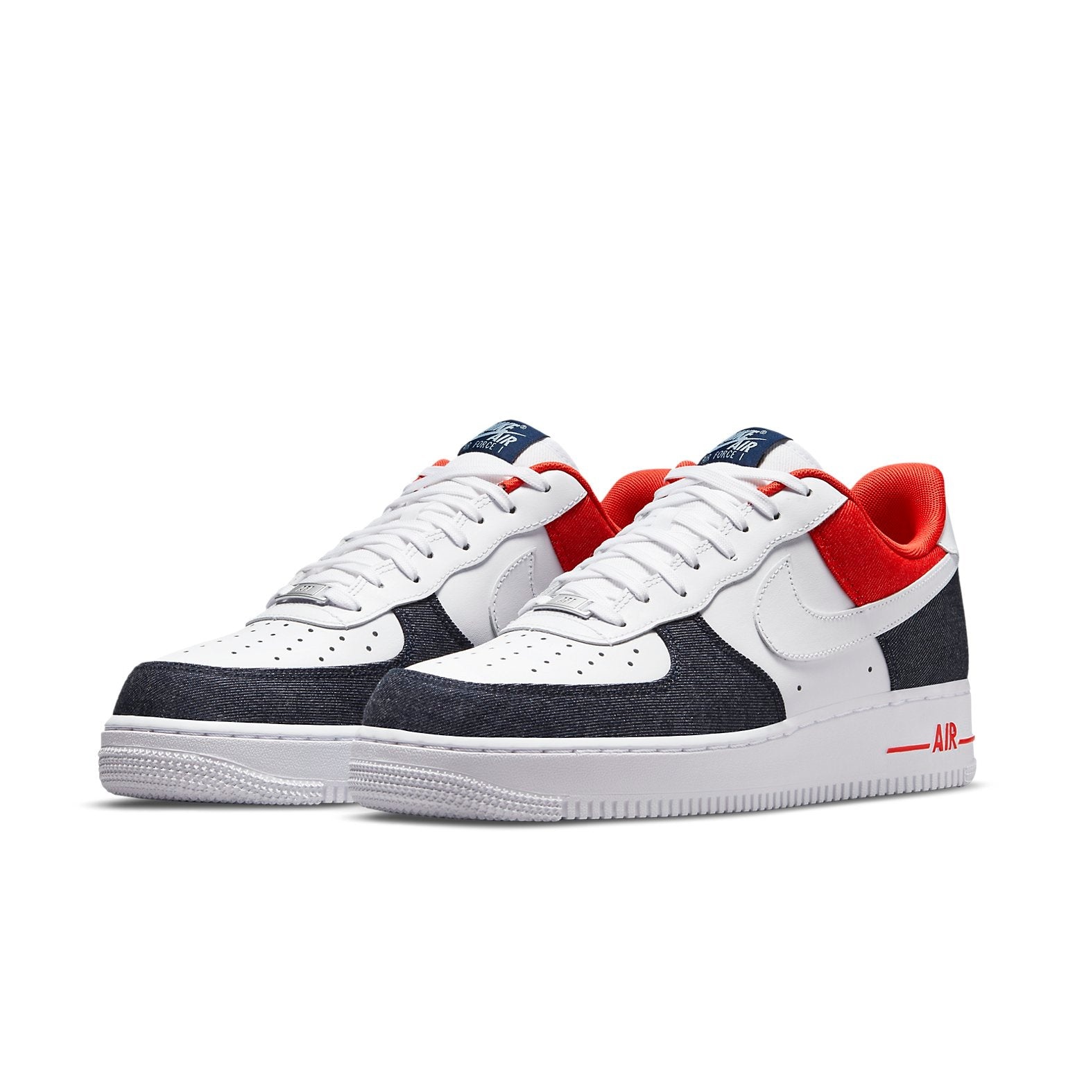 Nike Air Force 1 '07 LX 'White Red Denim' DJ5174-100 - 3