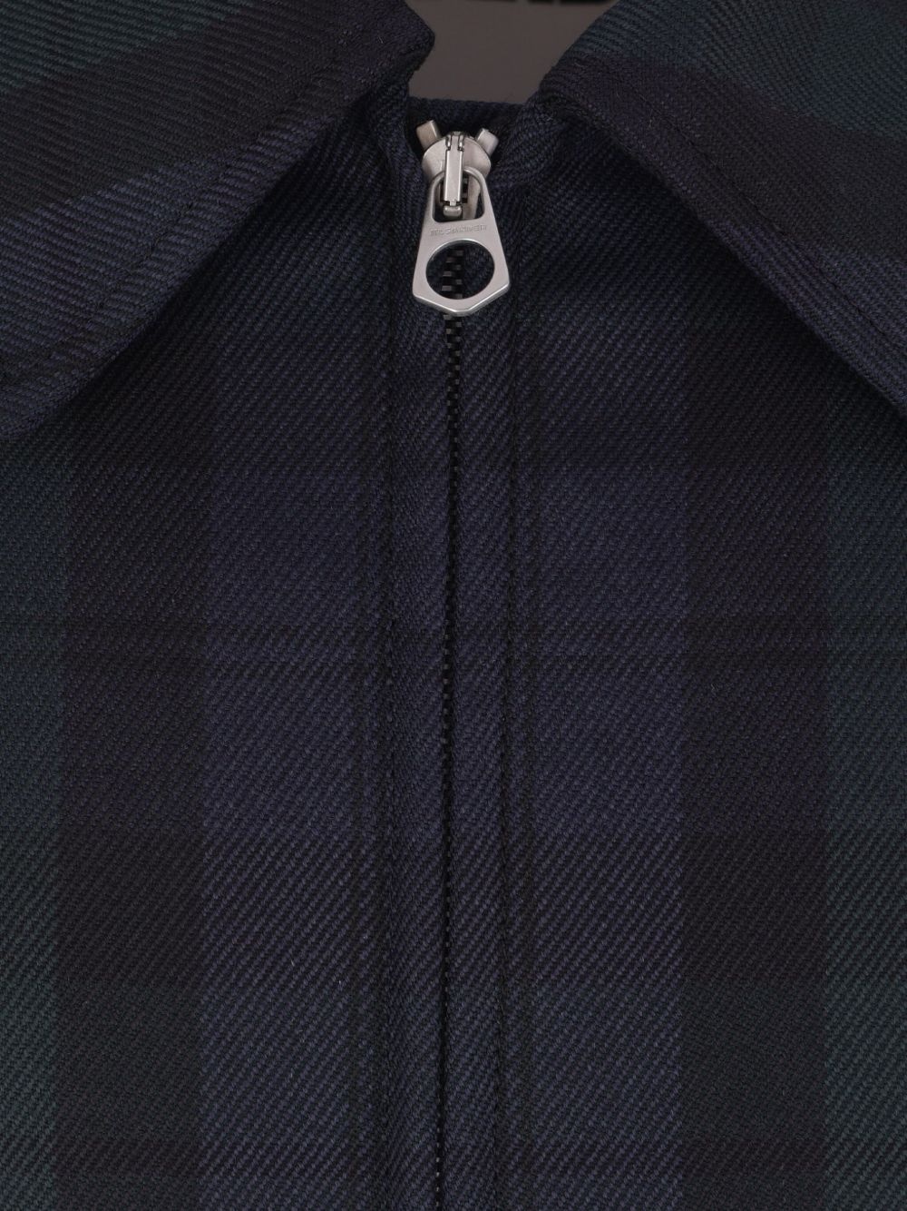 plaid zip-front bomber jacket - 3