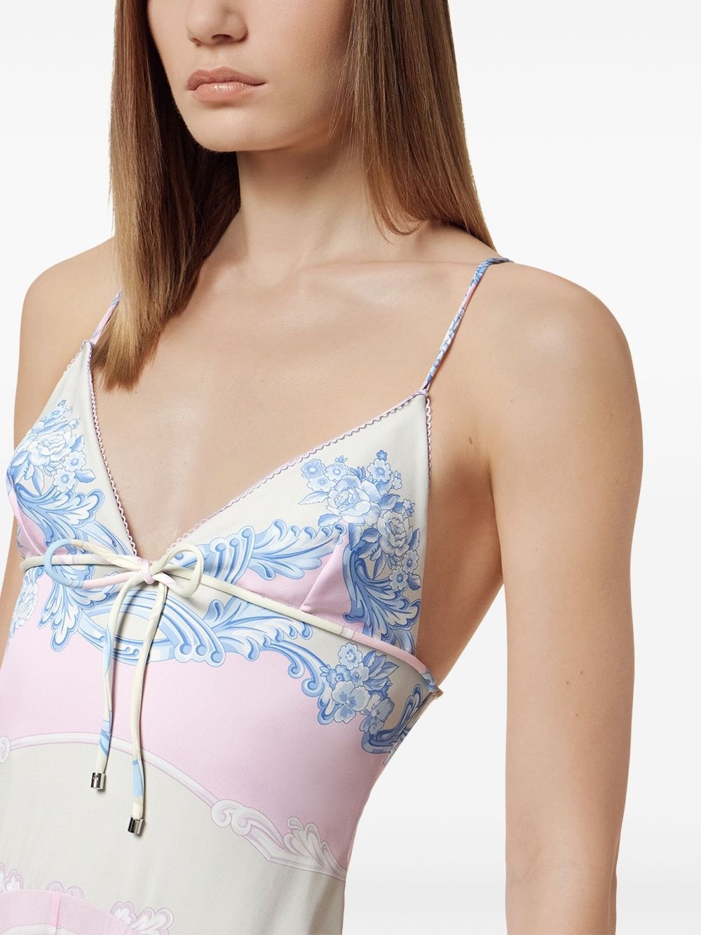 Cameo silk midi dress - 5