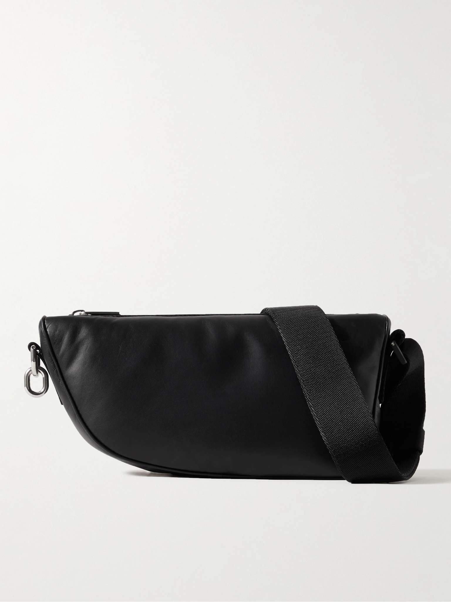 Padded Leather Messenger Bag - 1