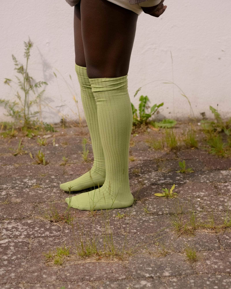 BASERANGE Overknee Socks - Fine Organic Cotton Rib outlook