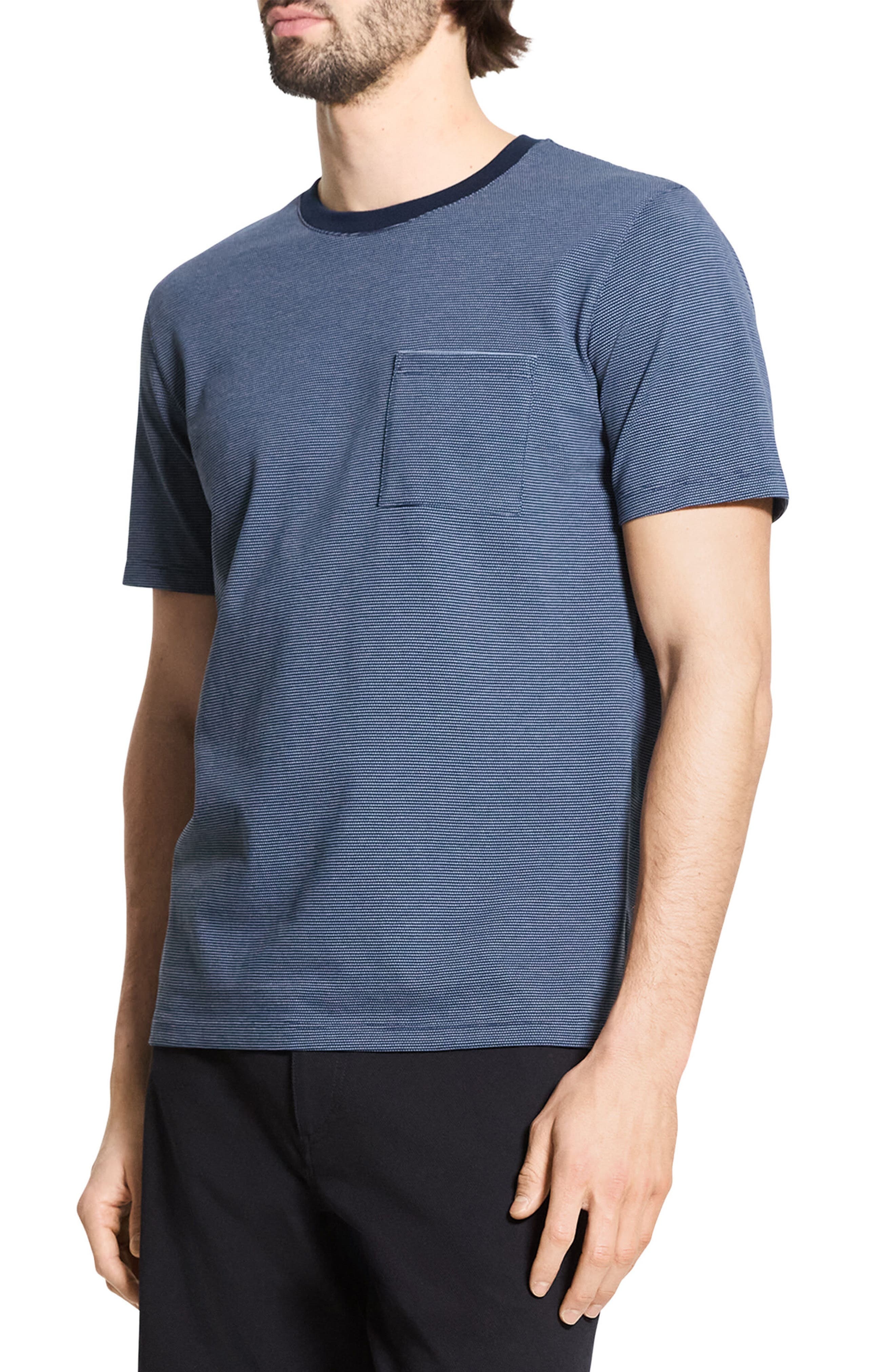 Theory Bird's Eye Ringer T-Shirt in Baltic Multi at Nordstrom - 3