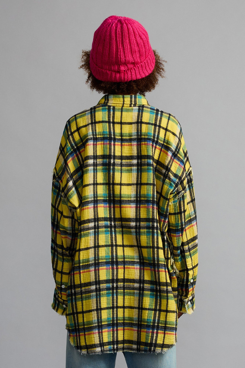 SHREDDED SEAM DROP NECK SHIRT 5