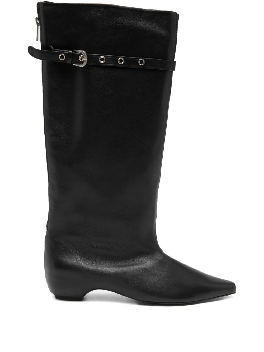 buckle-detail leather boots - 1
