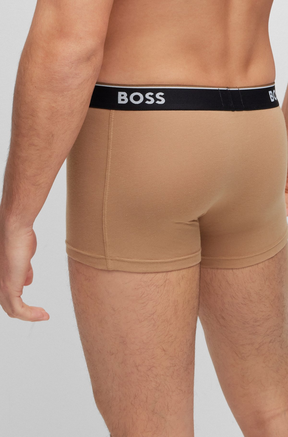 THREE-PACK OF STRETCH-COTTON TRUNKS WITH LOGO WAISTBANDS - 5