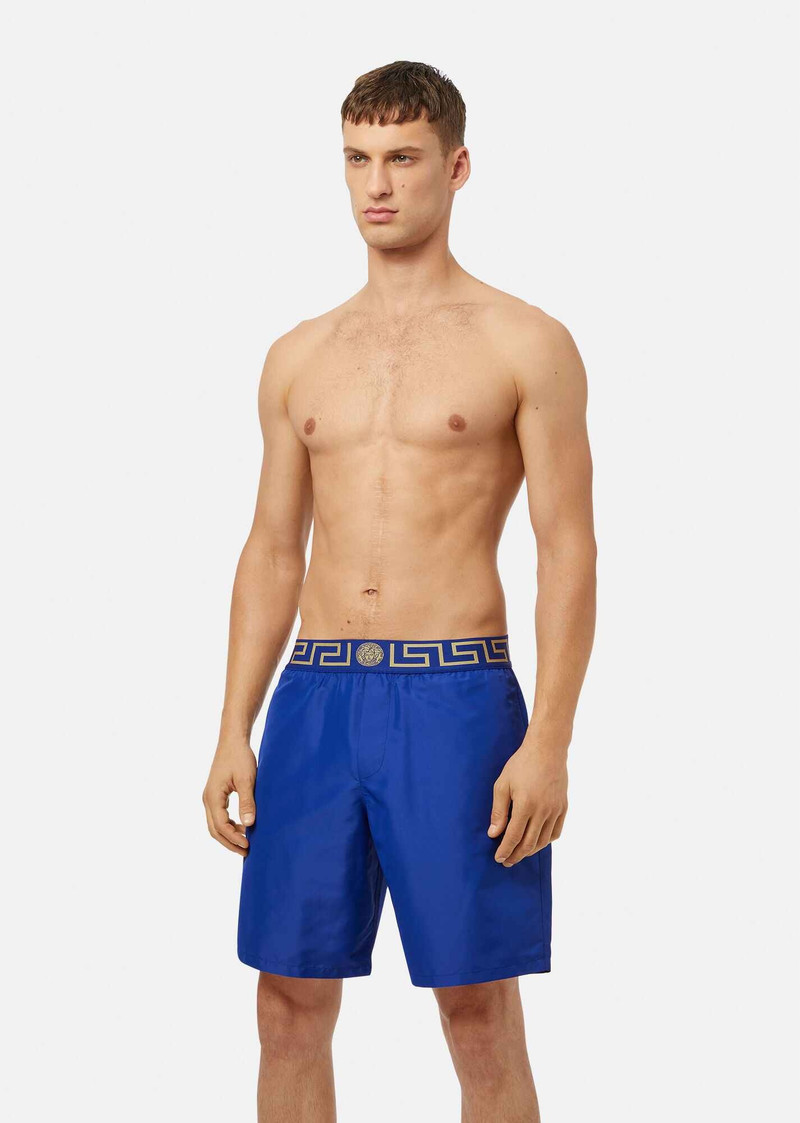 VERSACE Mid-length Greca Border Swim Shorts outlook