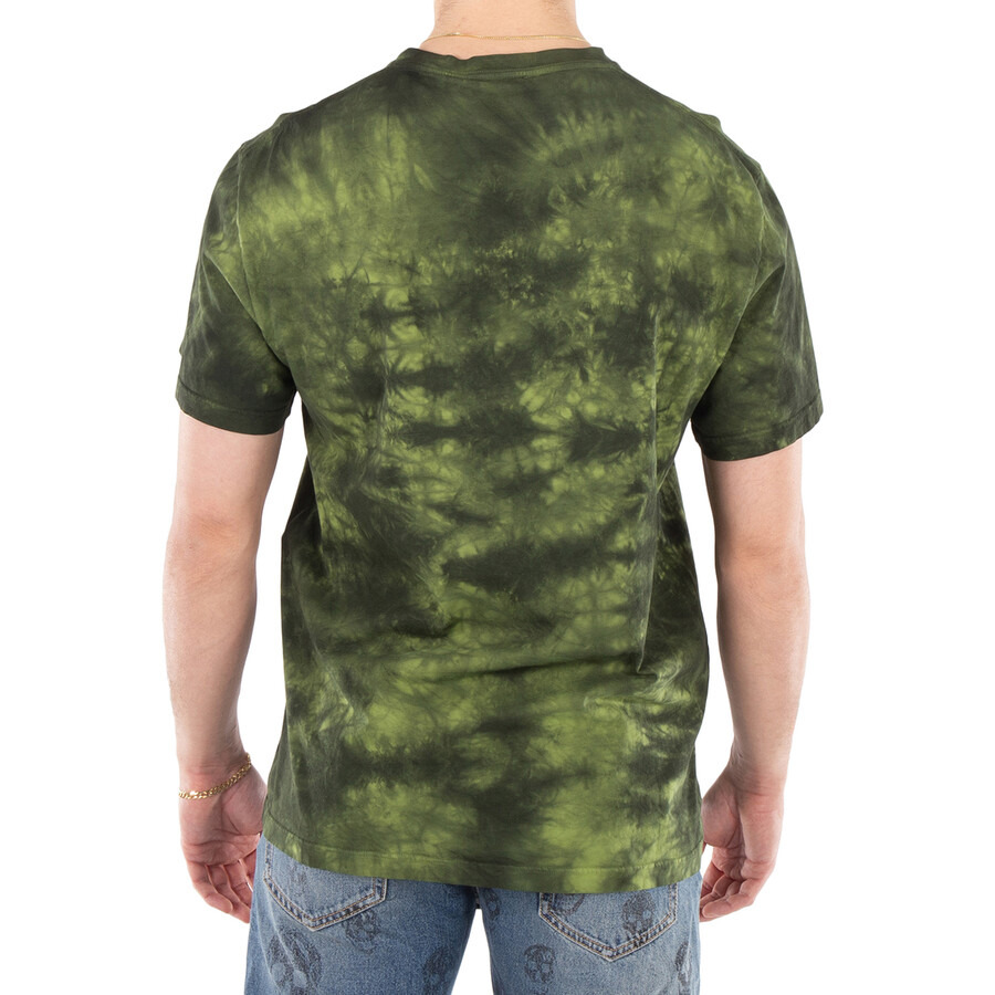 Alexander Mcqueen Men's Green Washed Dye T-Shirt - 5