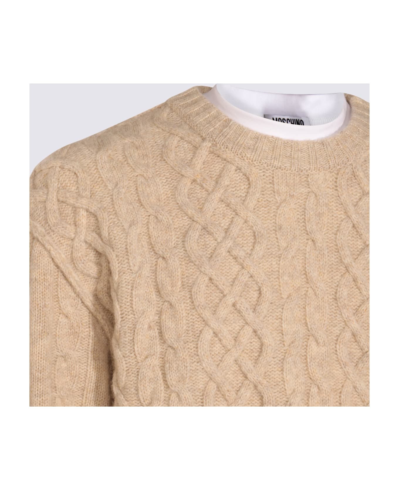 Beige Wool Knitwear - 4