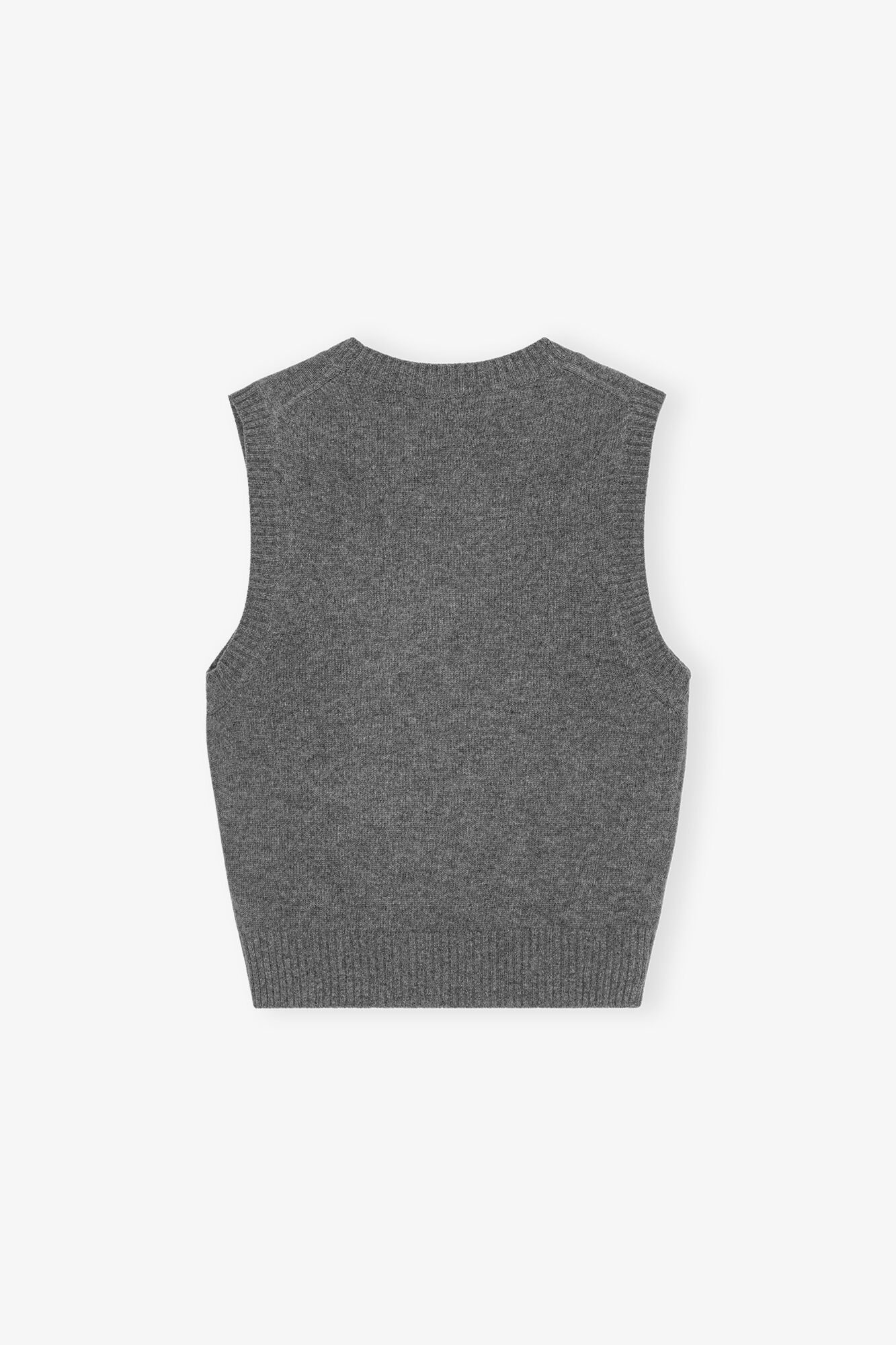 GREY GRAPHIC WOOL VEST - 6