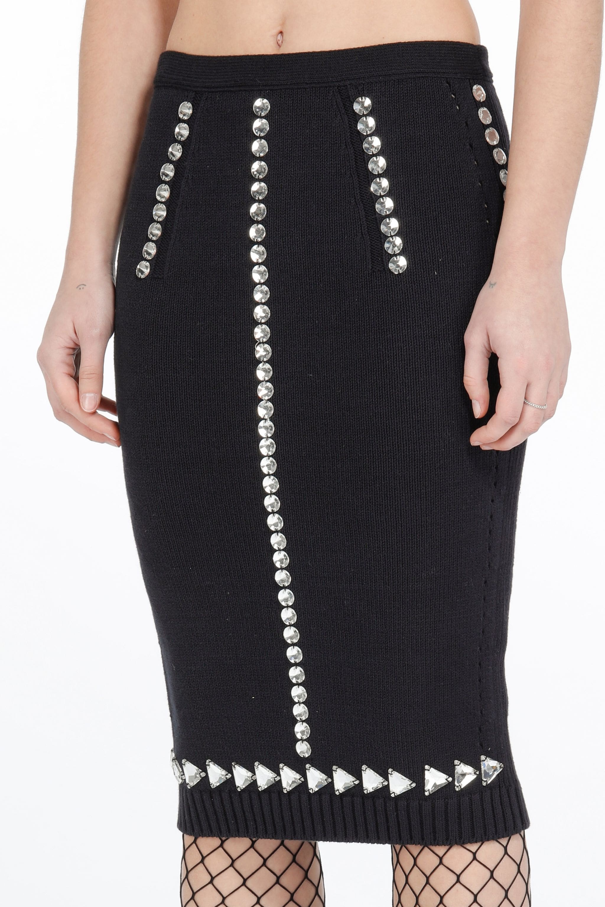 CRYSTAL-EMBELLISHED PENCIL SKIRT - 4