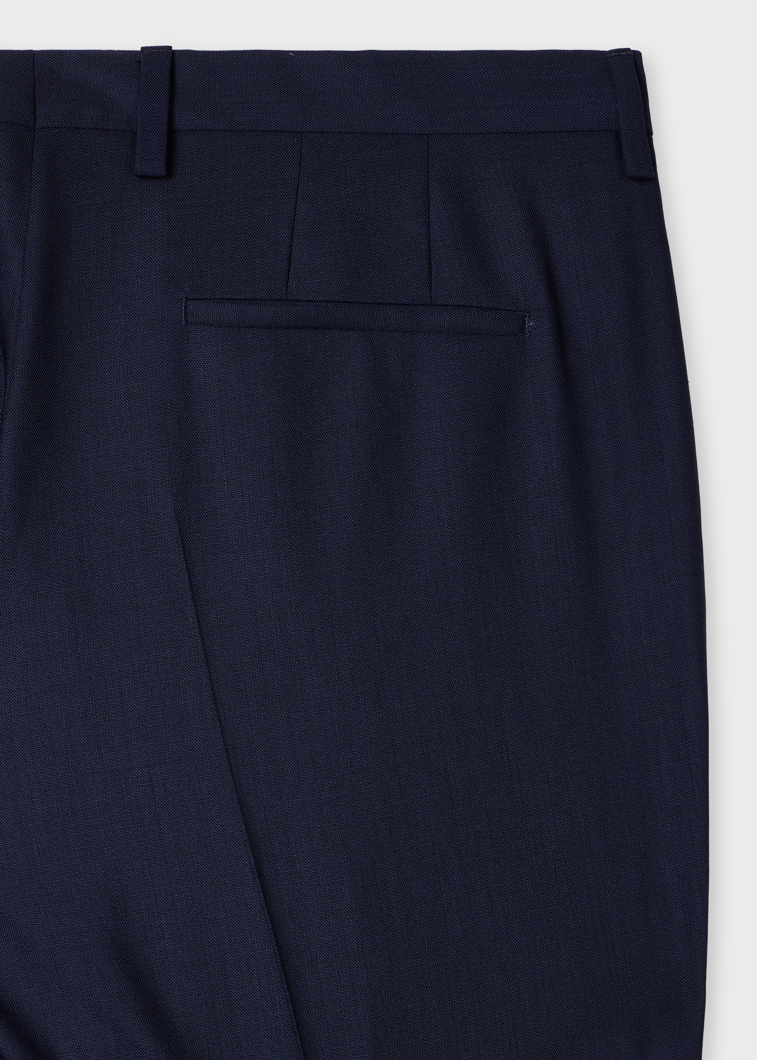 Navy 'Travel Pro' Wool Trousers - 2