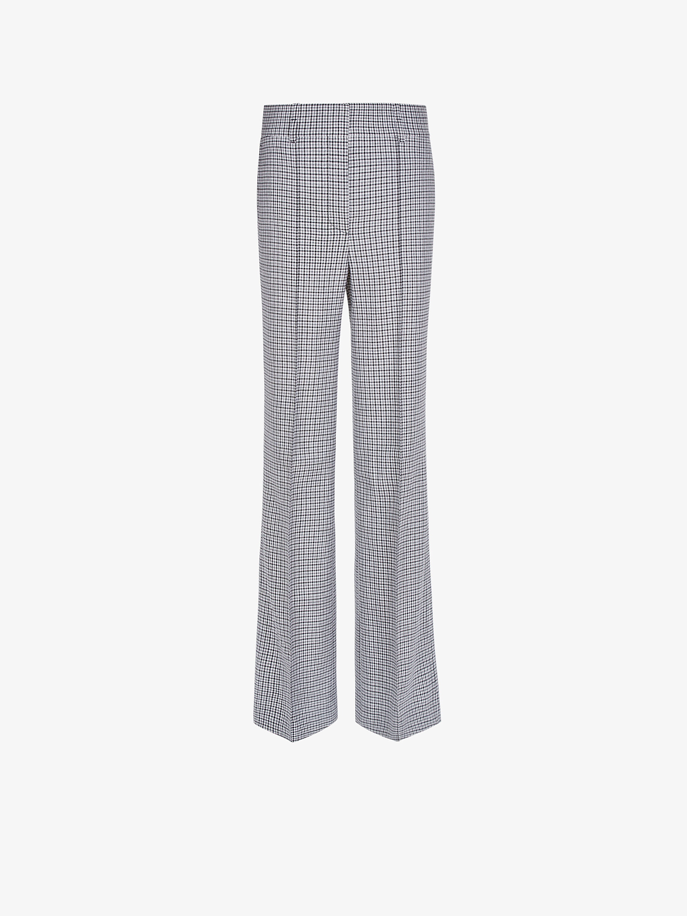 High waisted pants in houndstooth wool - 1