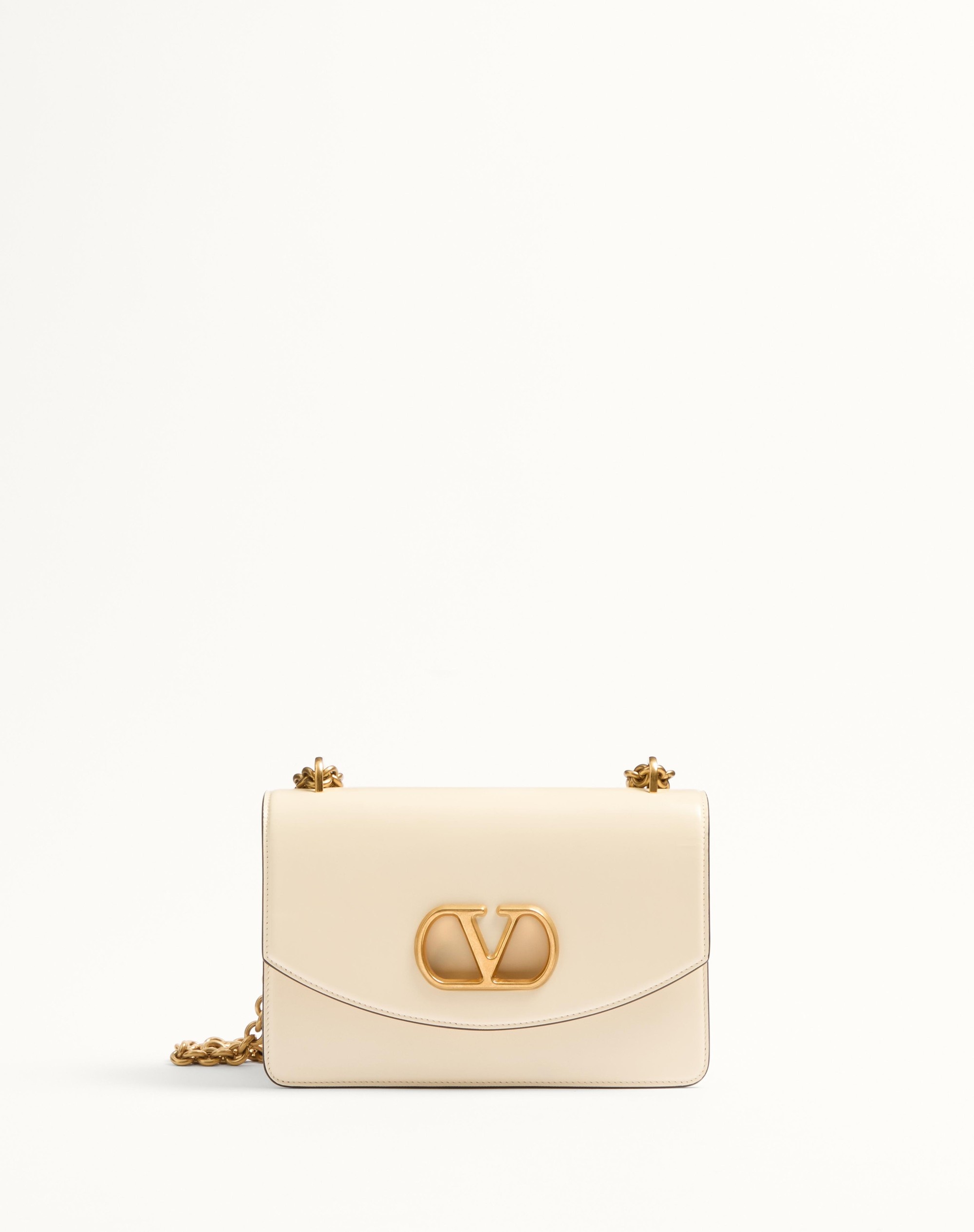 VALENTINO GARAVANI VAIN SHOULDER BAG IN SHINY CALFSKIN - 1