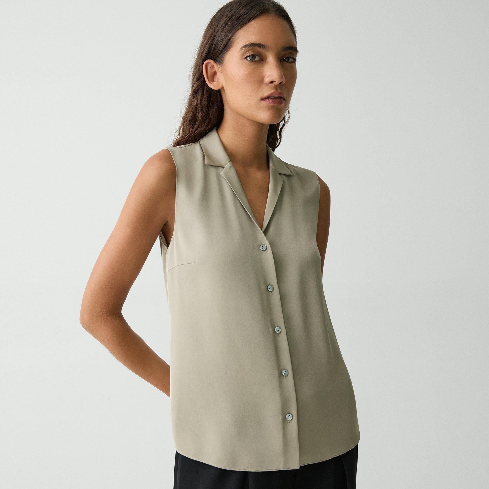 Camp Collar Blouse in Silk Georgette - 5