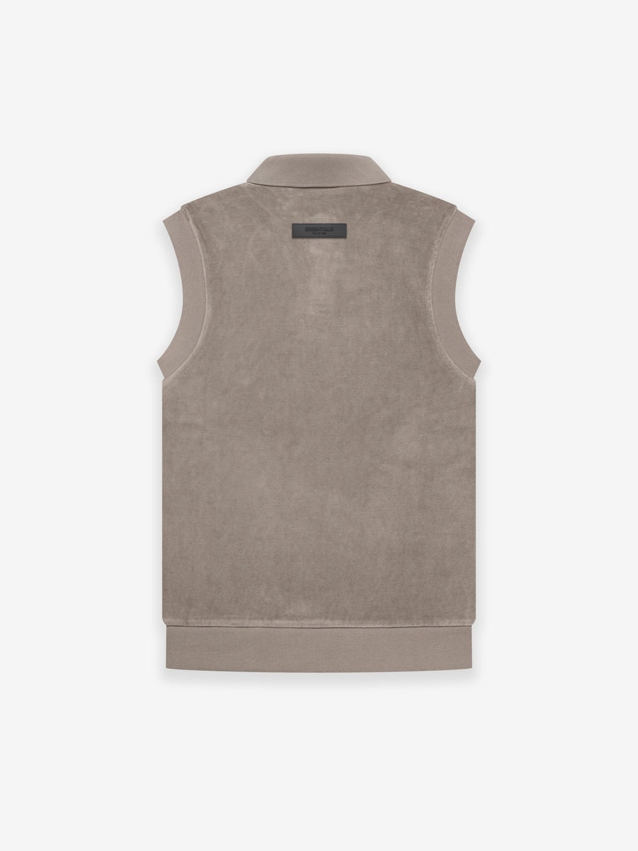 Womens Velour Sleeveless Polo - 2