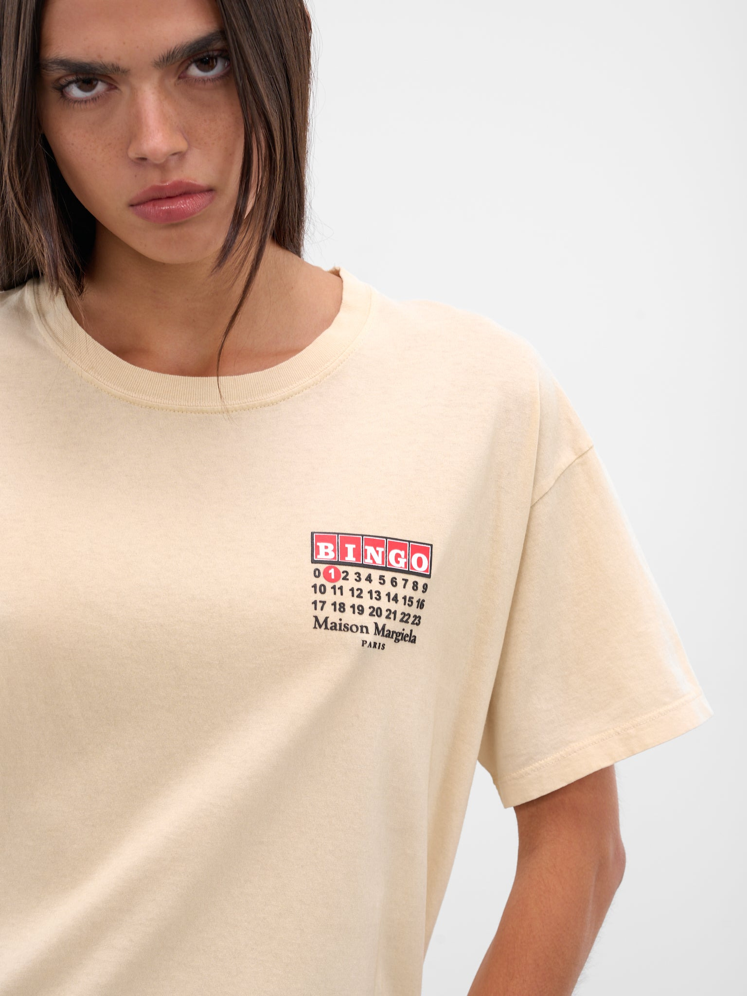 Beige Bingo Graphic Tee - 5
