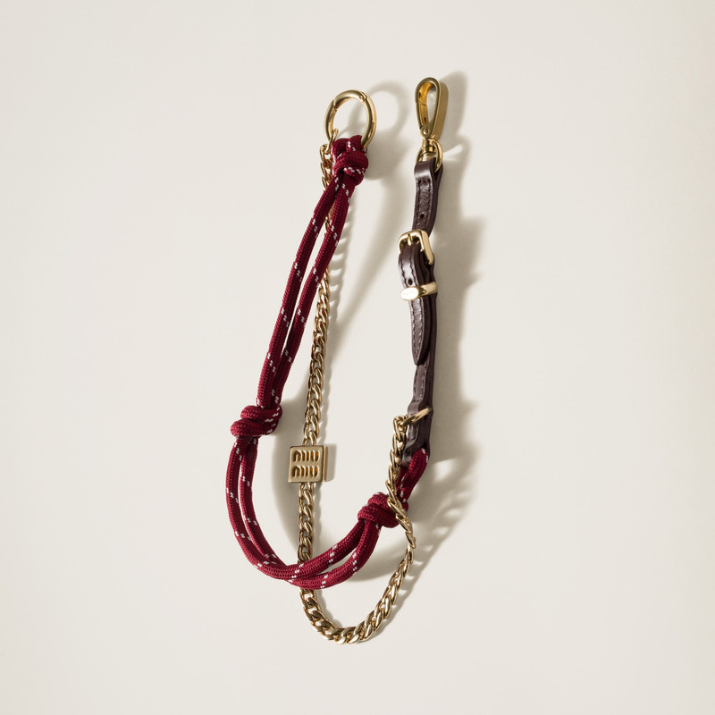 Leather, cord, and metal trick 1