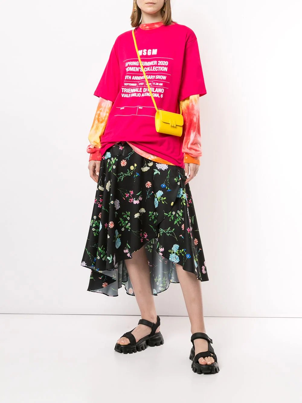 runway invite-print oversized T-shirt - 2