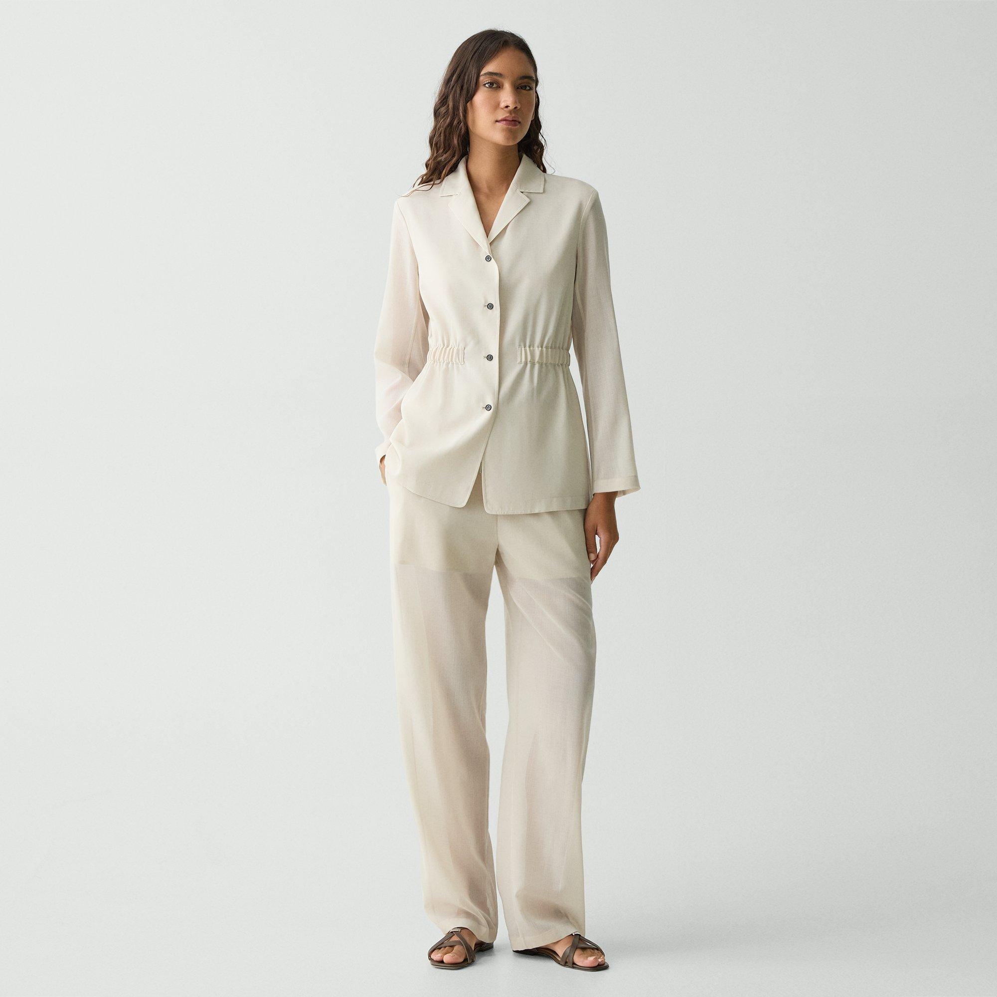 Cinch Waist Jacket in Wool-Poly - 6