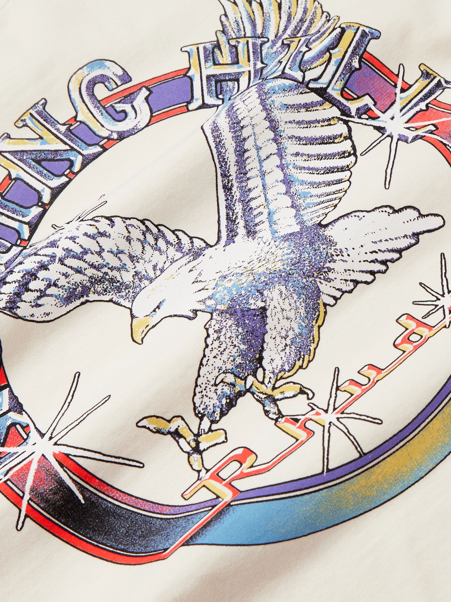 Notting Hill Eagle Logo-Print Cotton-Jersey T-Shirt White - 5