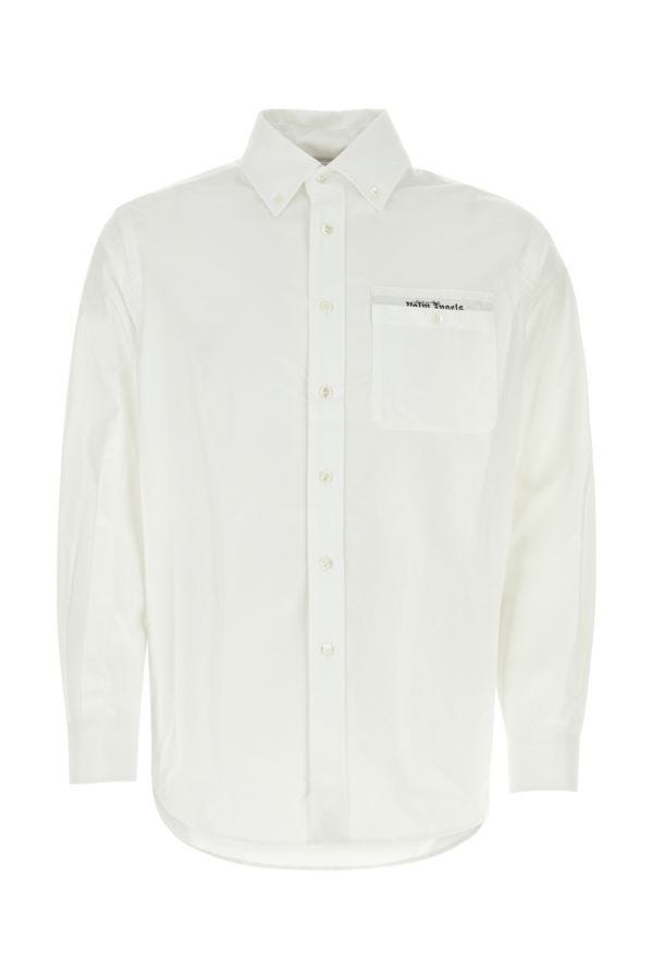 PALM ANGELS MAN White Cotton Shirt - 1