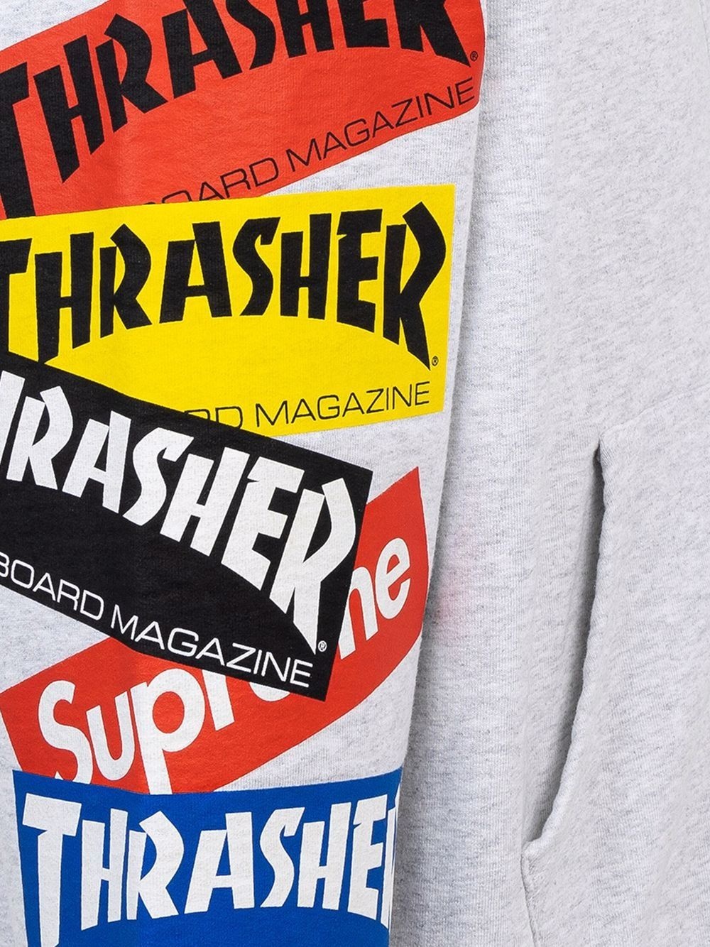 x Thrasher multi logo zip-up hoodie - 3