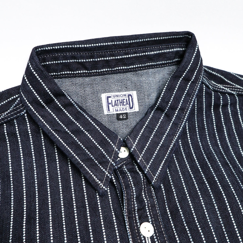 THE FLAT HEAD FN-SDK-702L 10oz Denim Wabash Work Shirt outlook