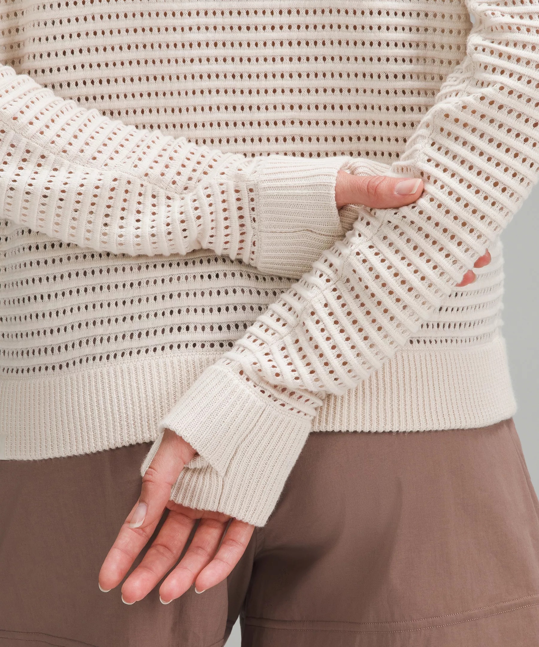 Pointelle-Knit Cotton Sweater - 5