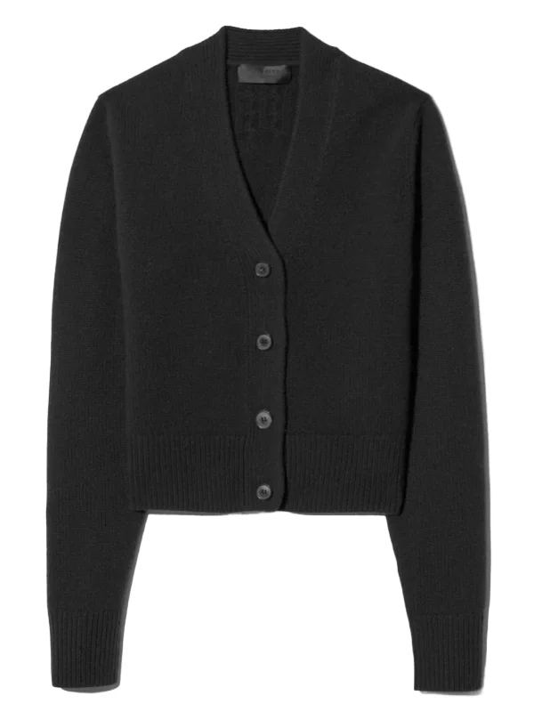 Charmaine Cashmere Cardigan in Black - 1