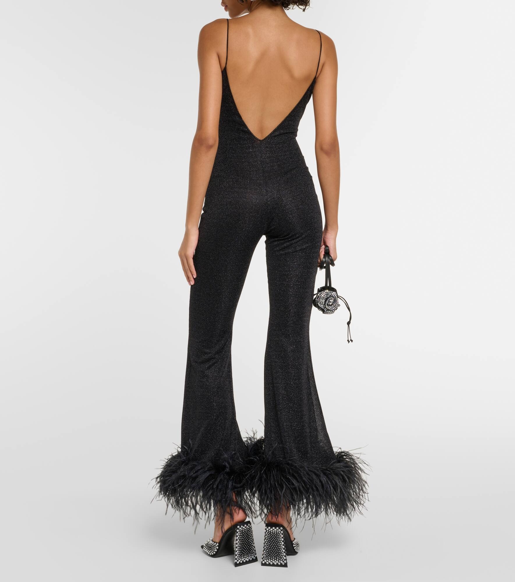 Feather-trimmed jumpsuit - 3