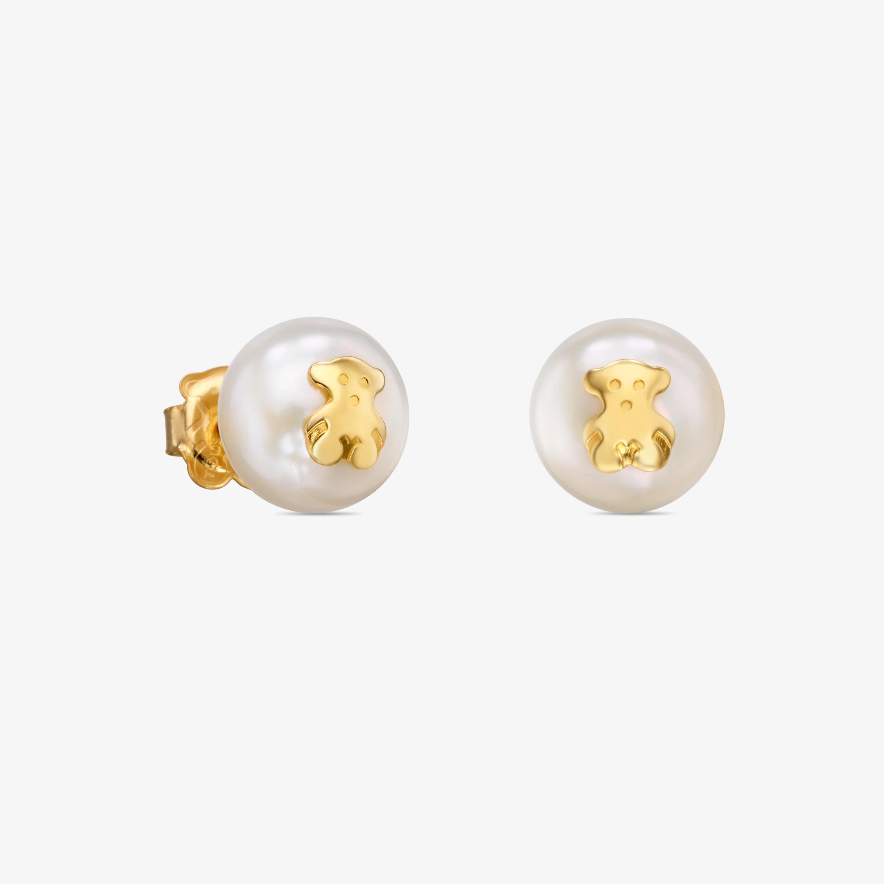 18K solid gold TOUS Bear Earrings with Pearls Bear motif - 1