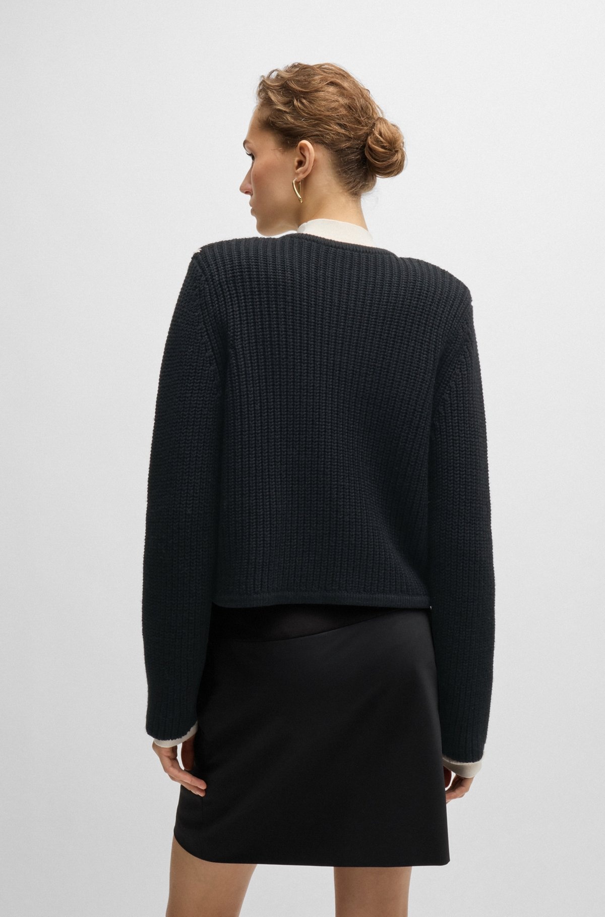 SLIM-FIT JACKET IN WOOL JACQUARD - 4