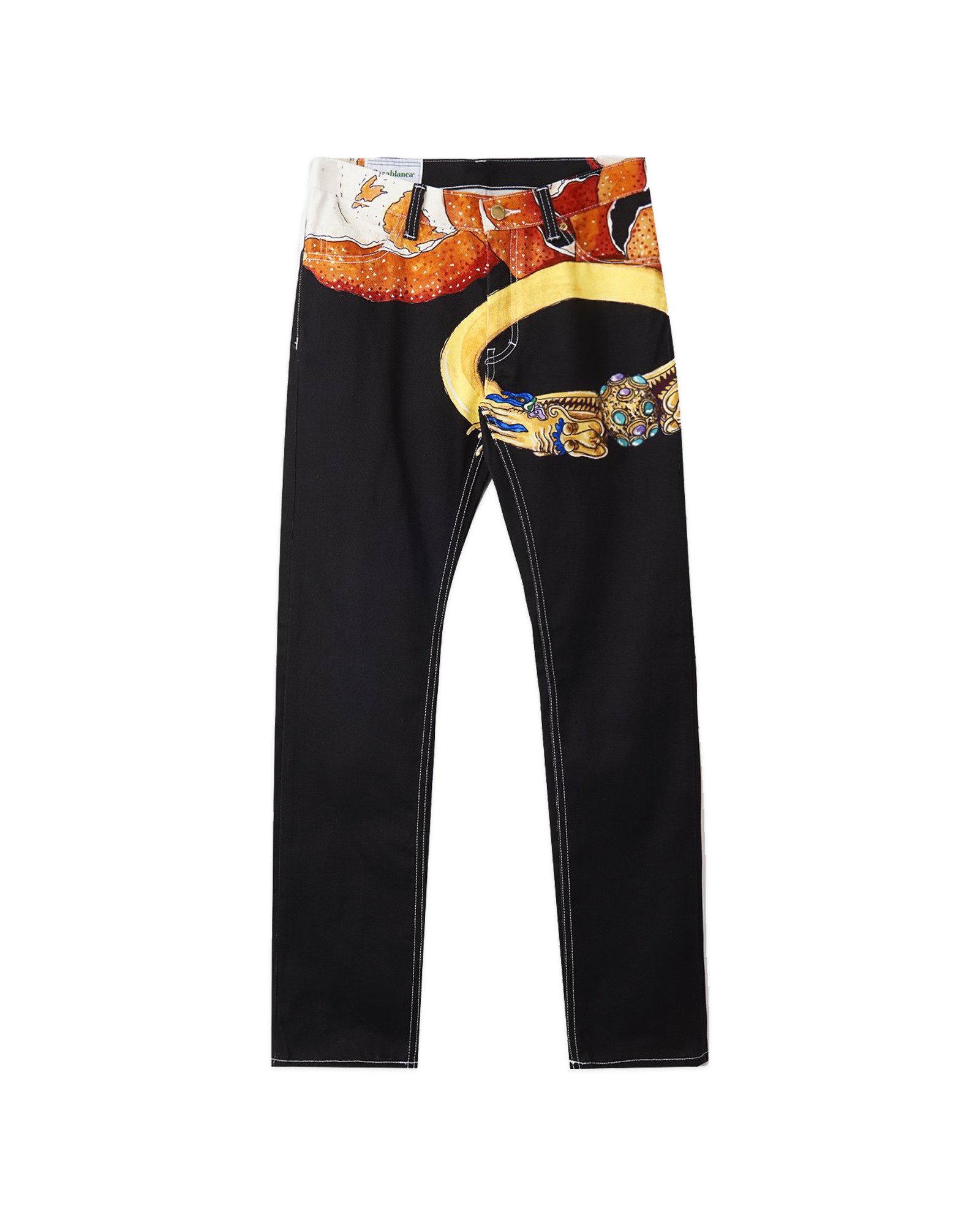Orange Et Or Denim Pant - 1