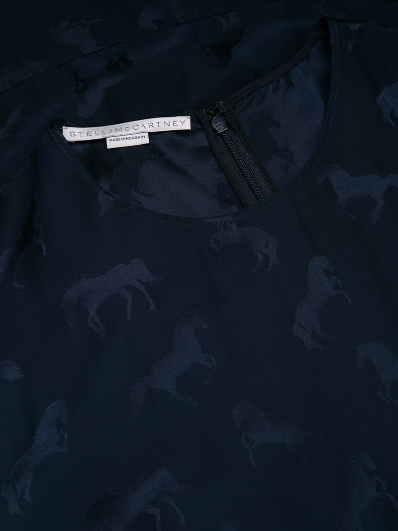 horse print pleated mini dress 6