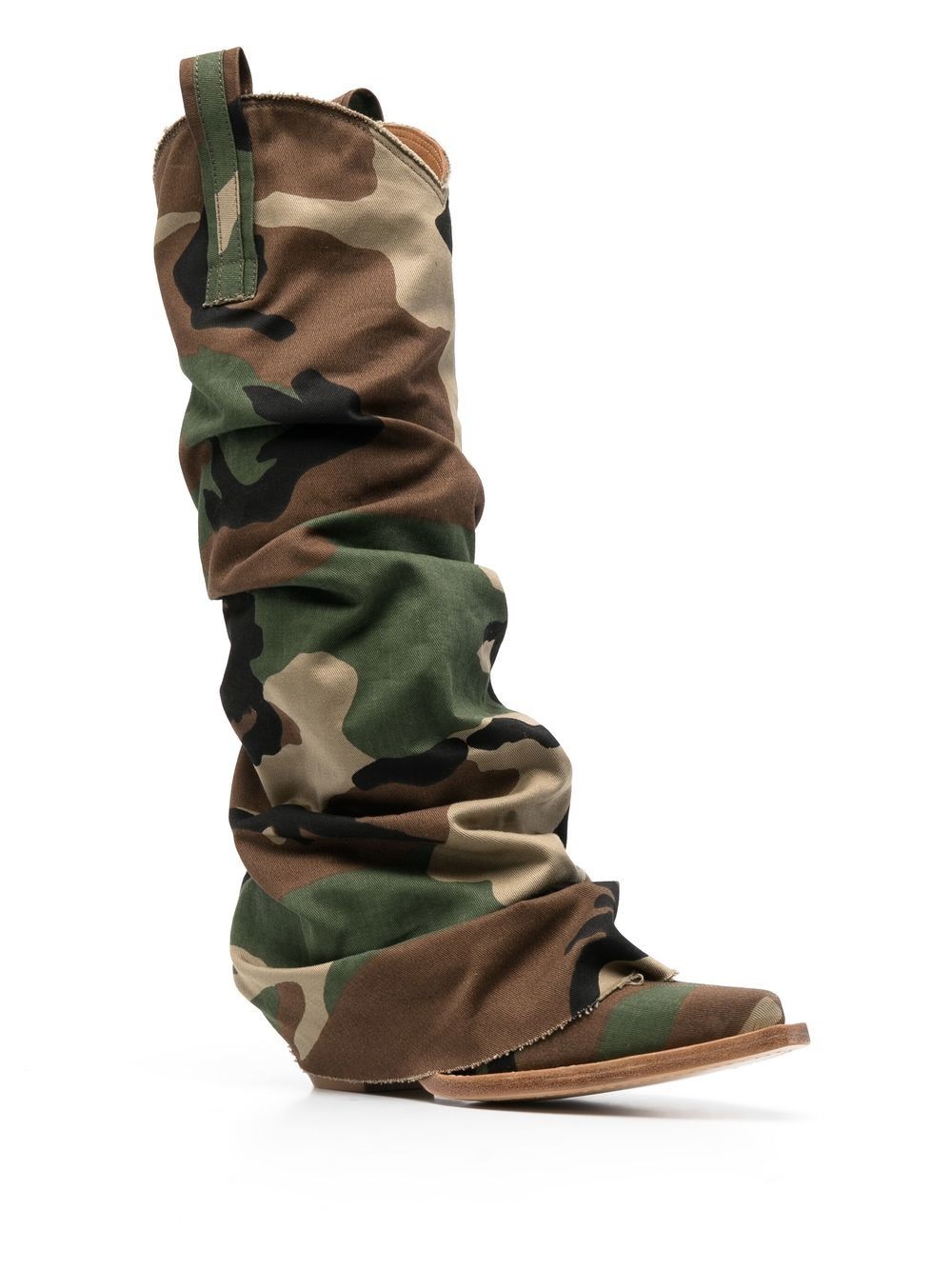camouflage-print 55mm knee-high boots - 2