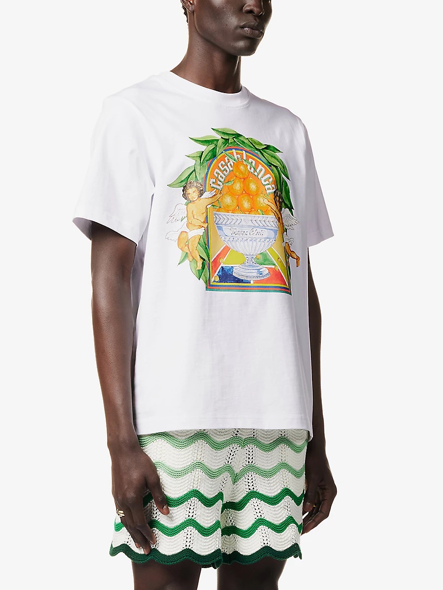 Triomphe D'Orange graphic-print organic-cotton T-shirt - 3