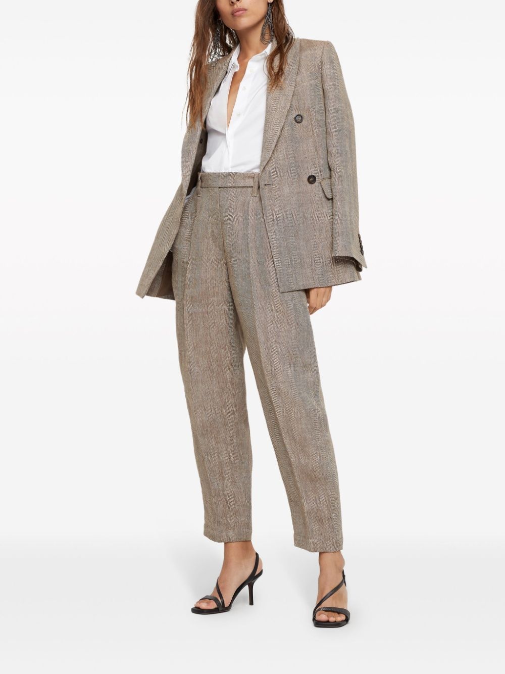 tailored linen trousers - 2
