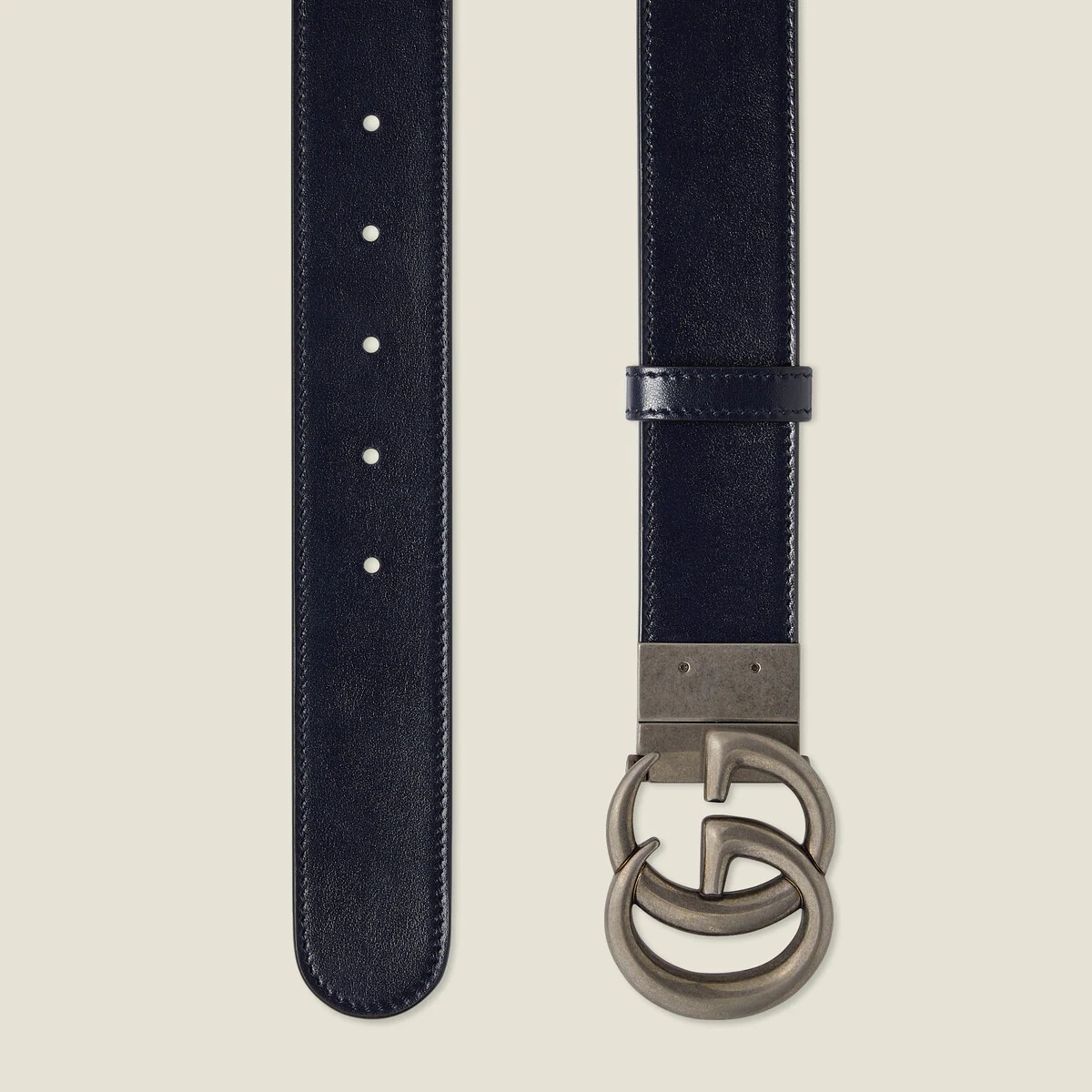 ベルト Gucci Reversible Belt Reversible leather belt with Double G buckle in black/brown