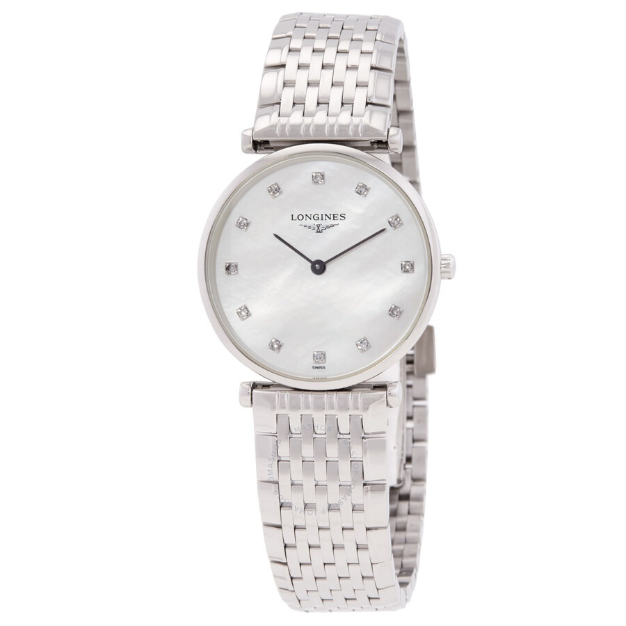 Longines La Grande Classique Quartz Diamond White Mother of Pearl Dial Ladies Watch L4.512.4.87.C - 1