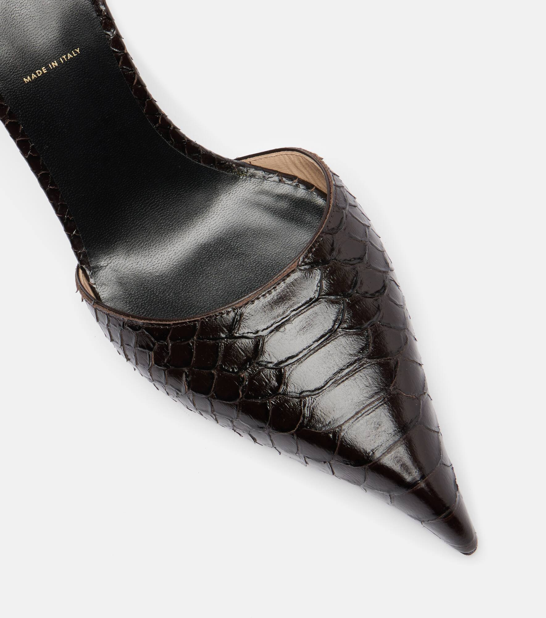 90 snake-effect leather pumps - 5