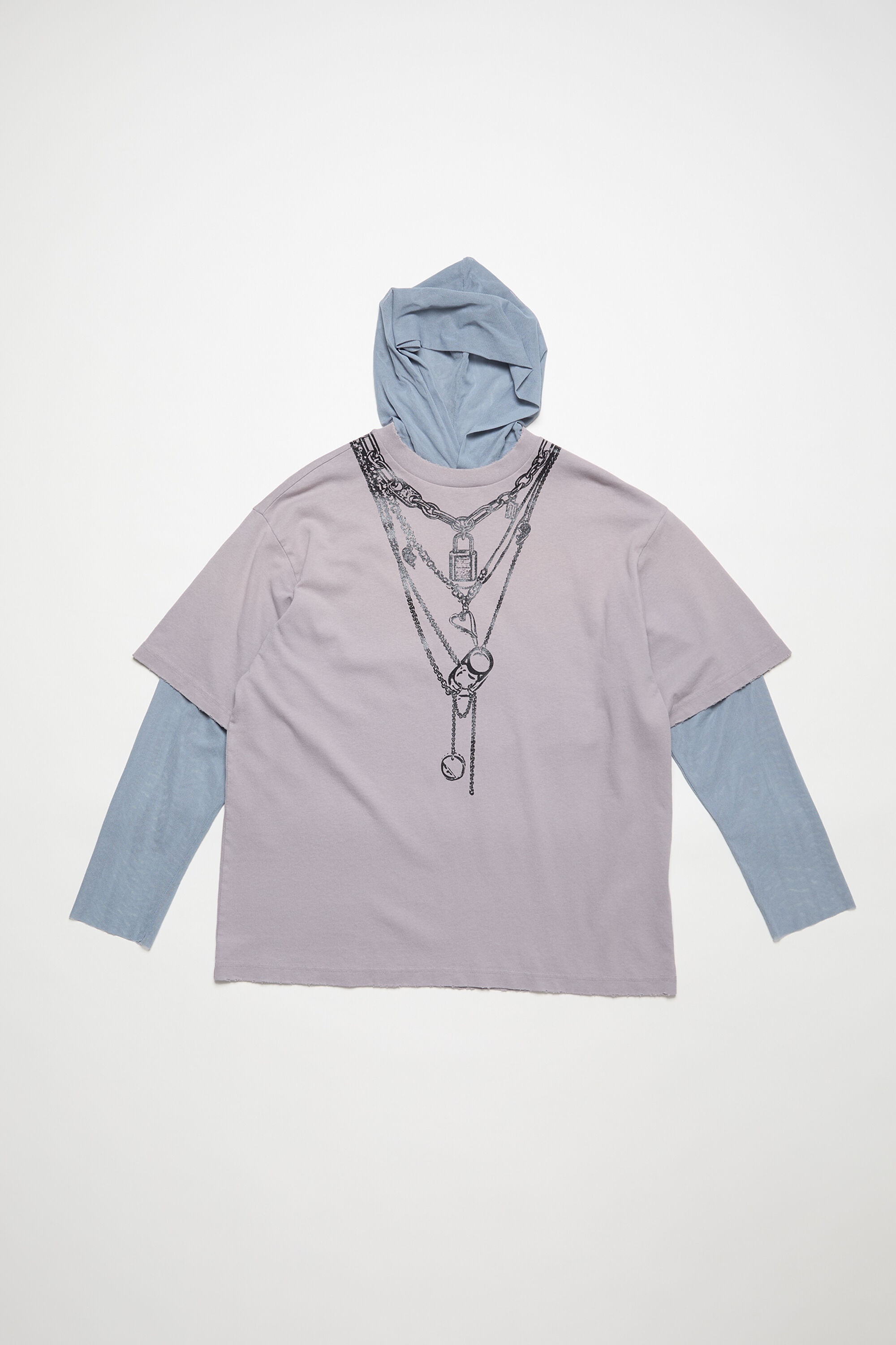 T-shirt layered mesh - Warm Grey - 4