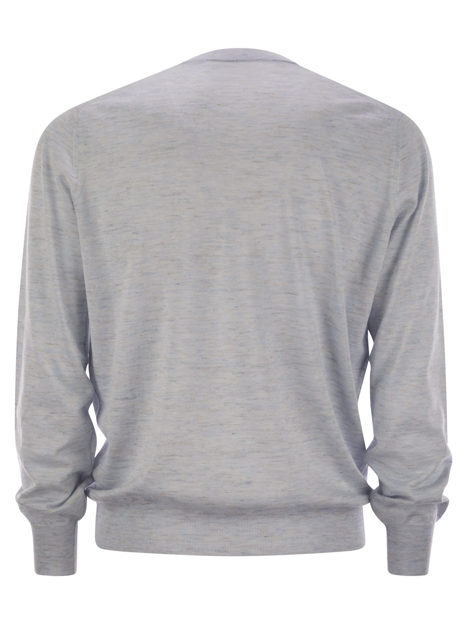 Brunello Cucinelli Men Lightweight Cashmere, Silk And Linen Jersey - 2