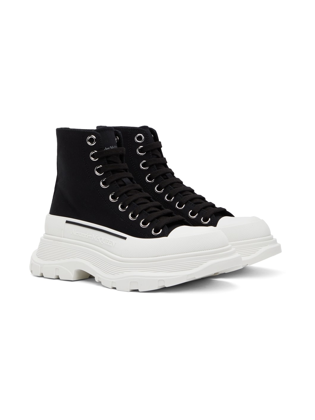 Black Tread Slick High-Top Sneakers - 4