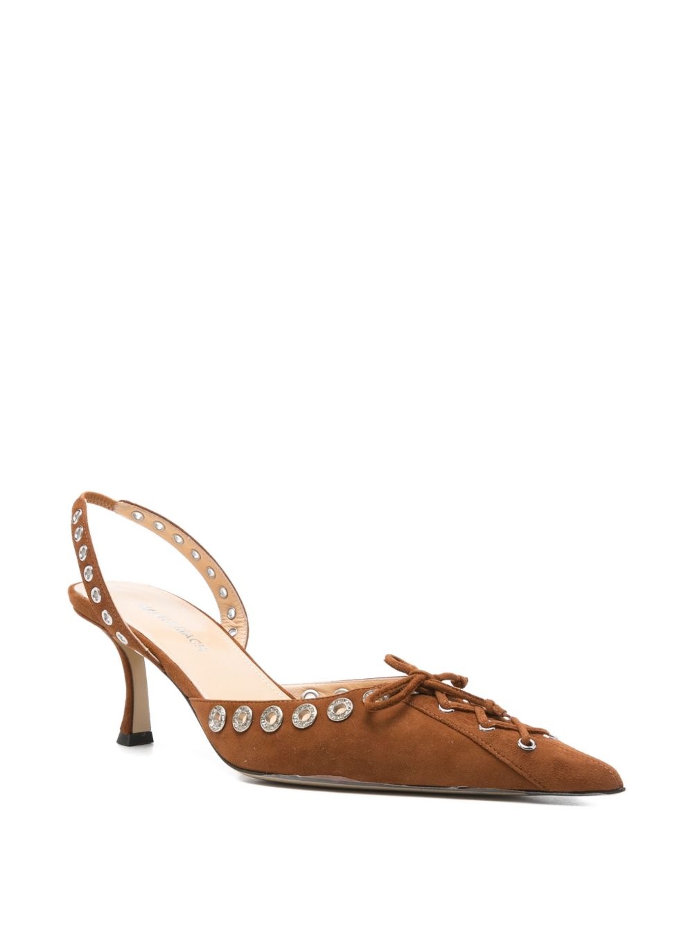 65mm Le Cadeau stud-embellished slingback pumps - 2