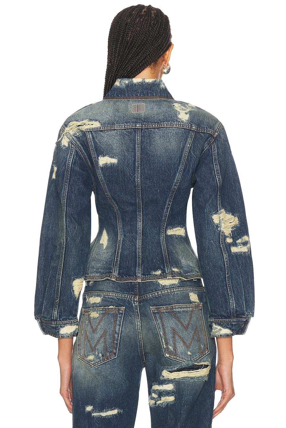 Fluted Denim Jacket - 4